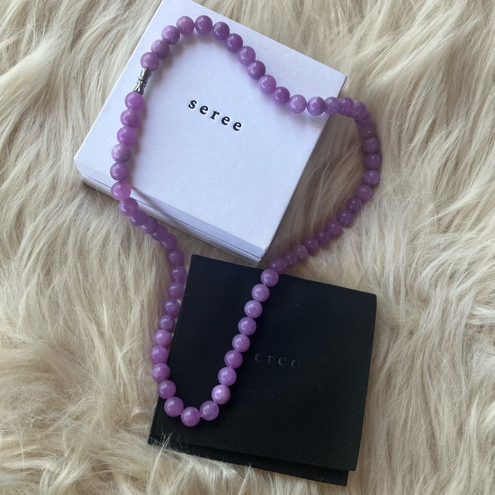 NWT Seree Lilac Jade Beaded Necklace